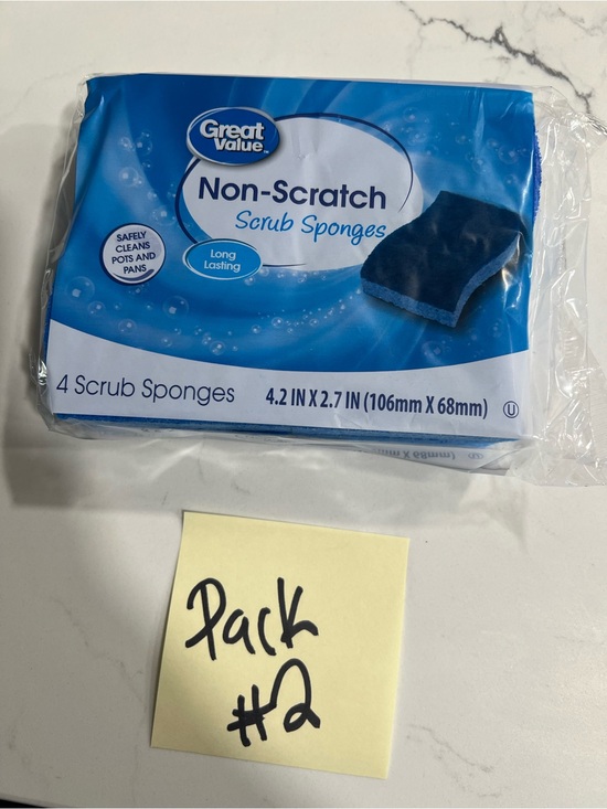 Great value Other - Pack #2 -Non-Scratch Scrub Sponges - Blue (4 Pack)